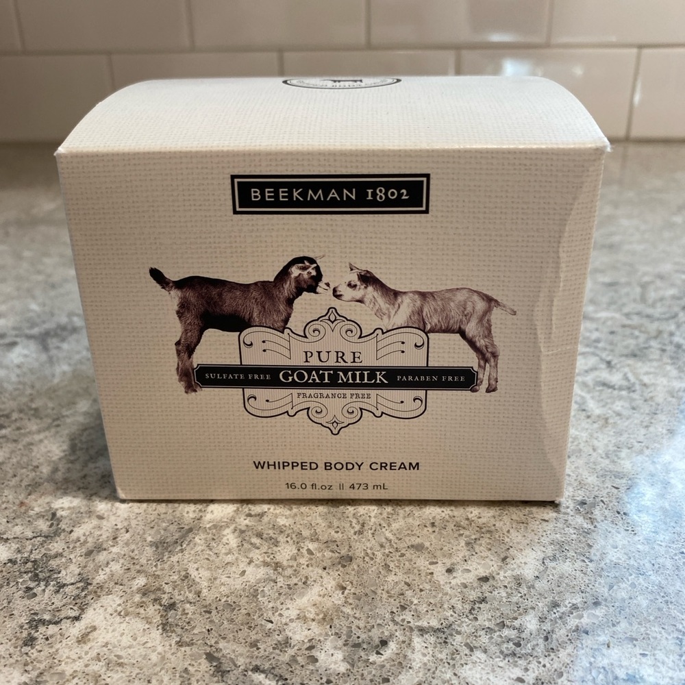 NEW BEEKMAN 1802 PURE GOAT MILK WHIPPED BODY CREAM BIG SIZE 16 OZ FRAGRANCE FREE